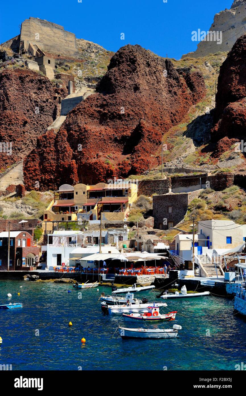 Amoudi Bay auf der Insel Santorini-Griechenland Stockfoto