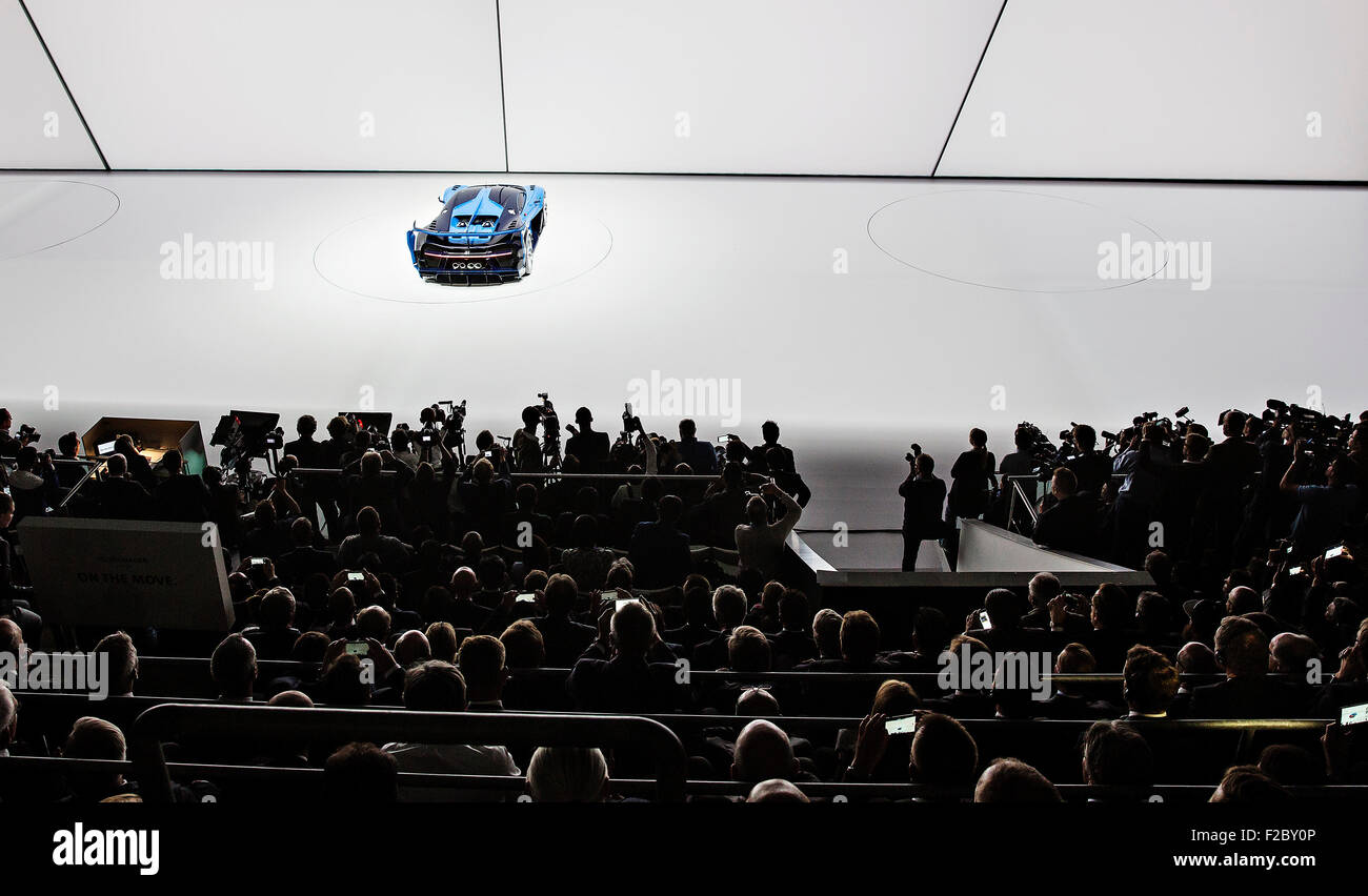 Internationalen Motorshow, IAA, Frankfurt am Main, Bugatti Vision Gran Turismo Stockfoto