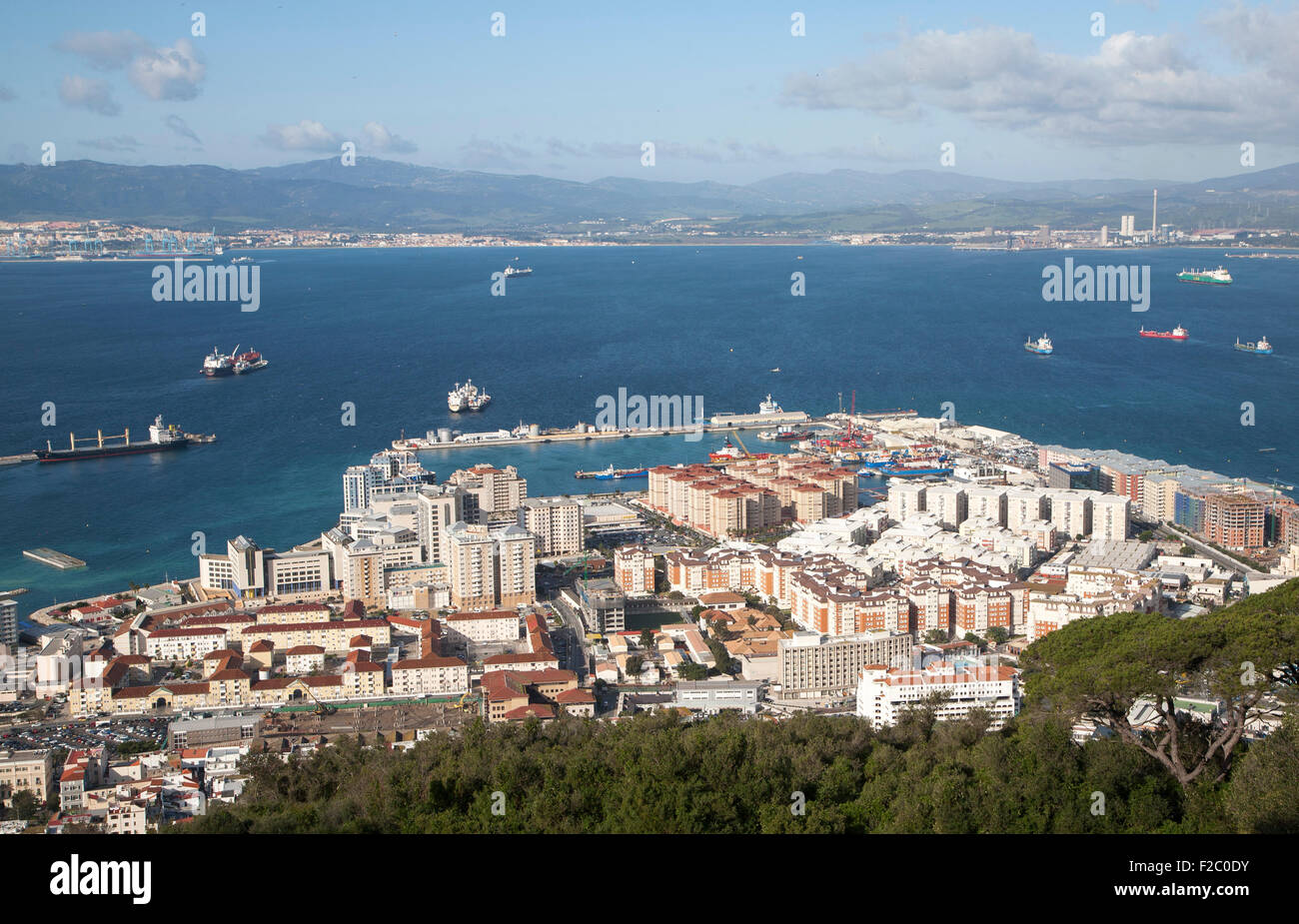 High-Density modernes Apartment Block Gehäuse, Gibraltar, Britische überseegegend in Südeuropa Stockfoto