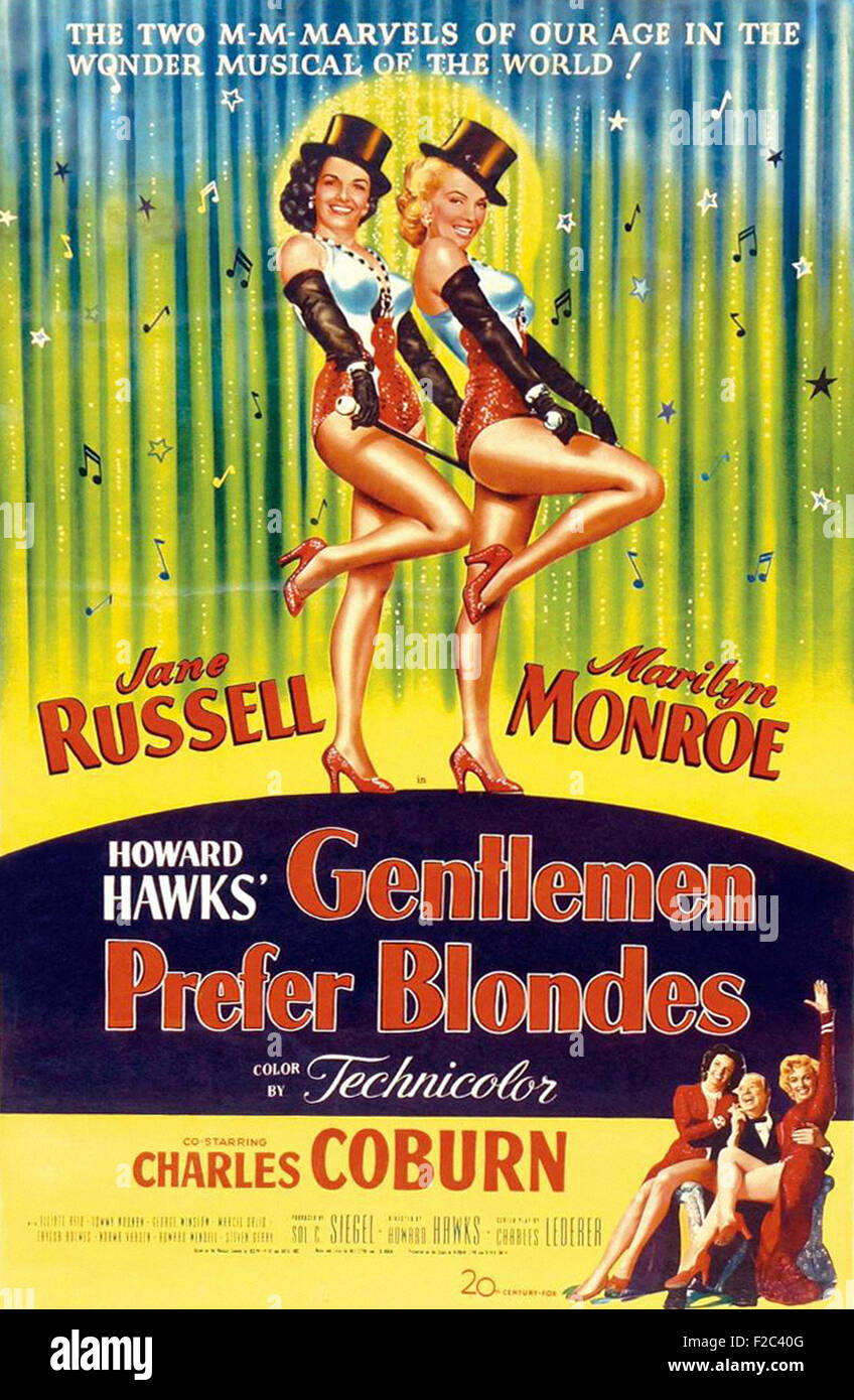 Gentlemen Prefer Blondes (1953) 01068 - Filmplakat Stockfoto