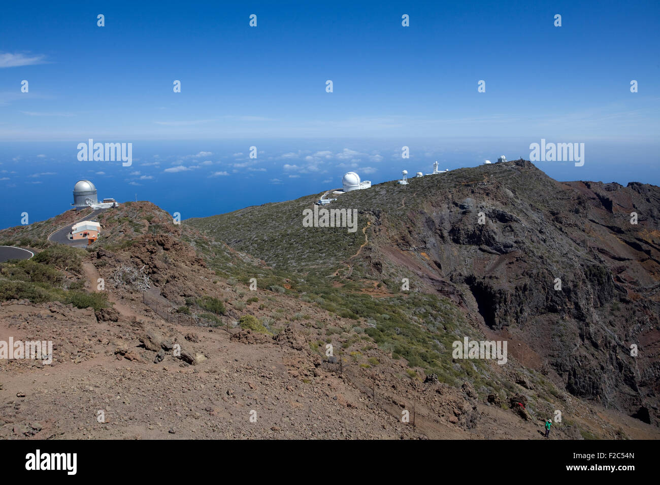Astronomisches Observatorium Roque de Los Muchachos, ORM, European Northern Observatory, ENO, La Palma, Kanarische Inseln Stockfoto