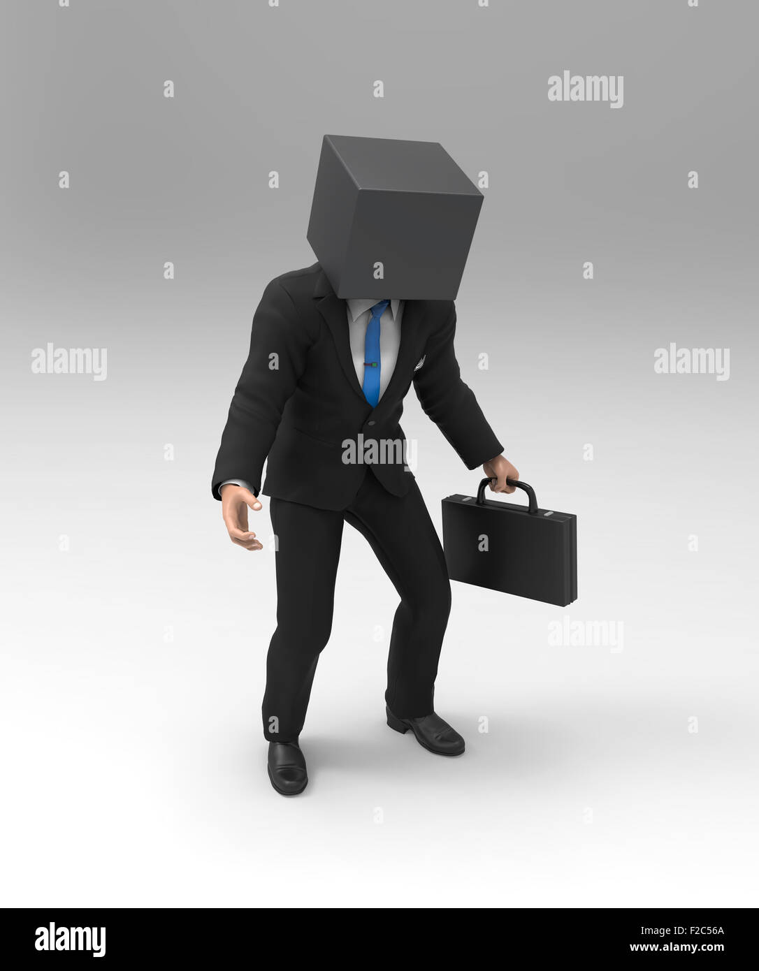 Blockhead Mann Stockfoto
