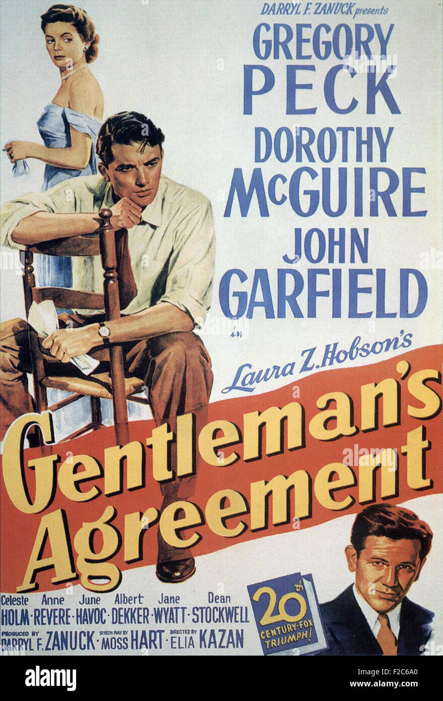 Gentlemen's Agreement 01066 - Filmplakat Stockfoto
