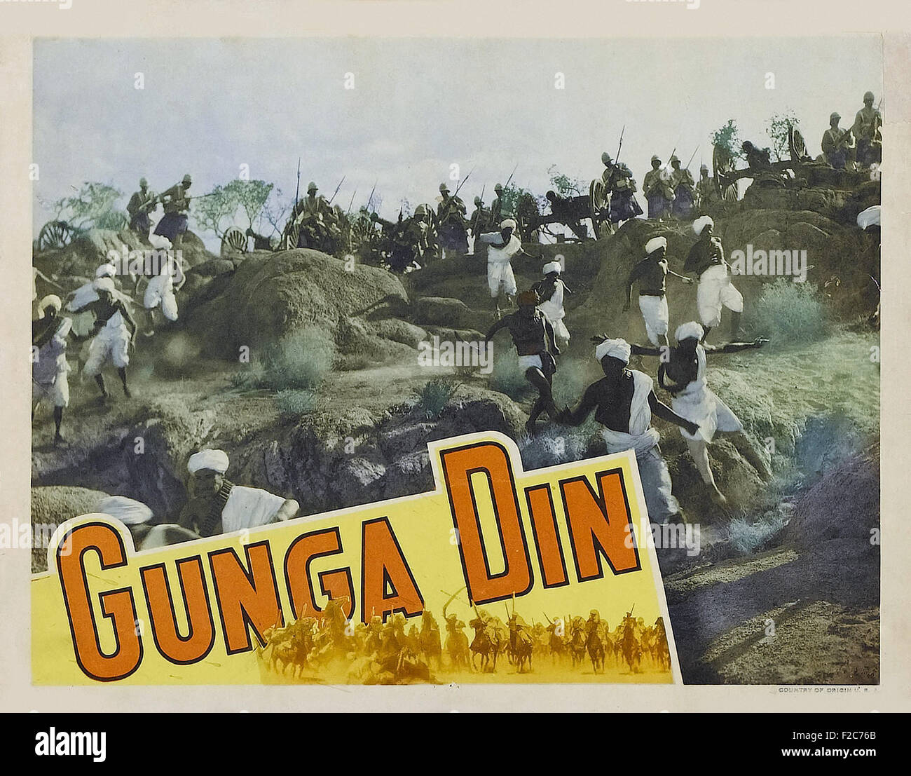 Gunga Din 17 - Filmplakat Stockfoto