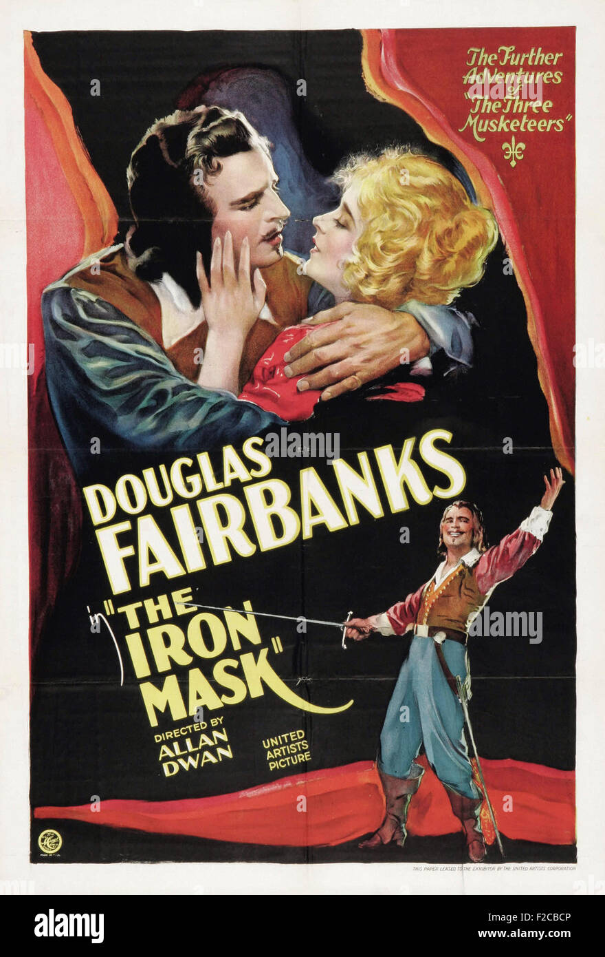 Eiserne Maske, (1929) 01 - Filmplakat Stockfoto