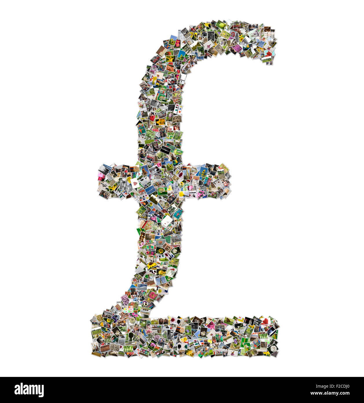 Das Pfund-Zeichen isoliert auf weißem Hintergrund Stockfoto
