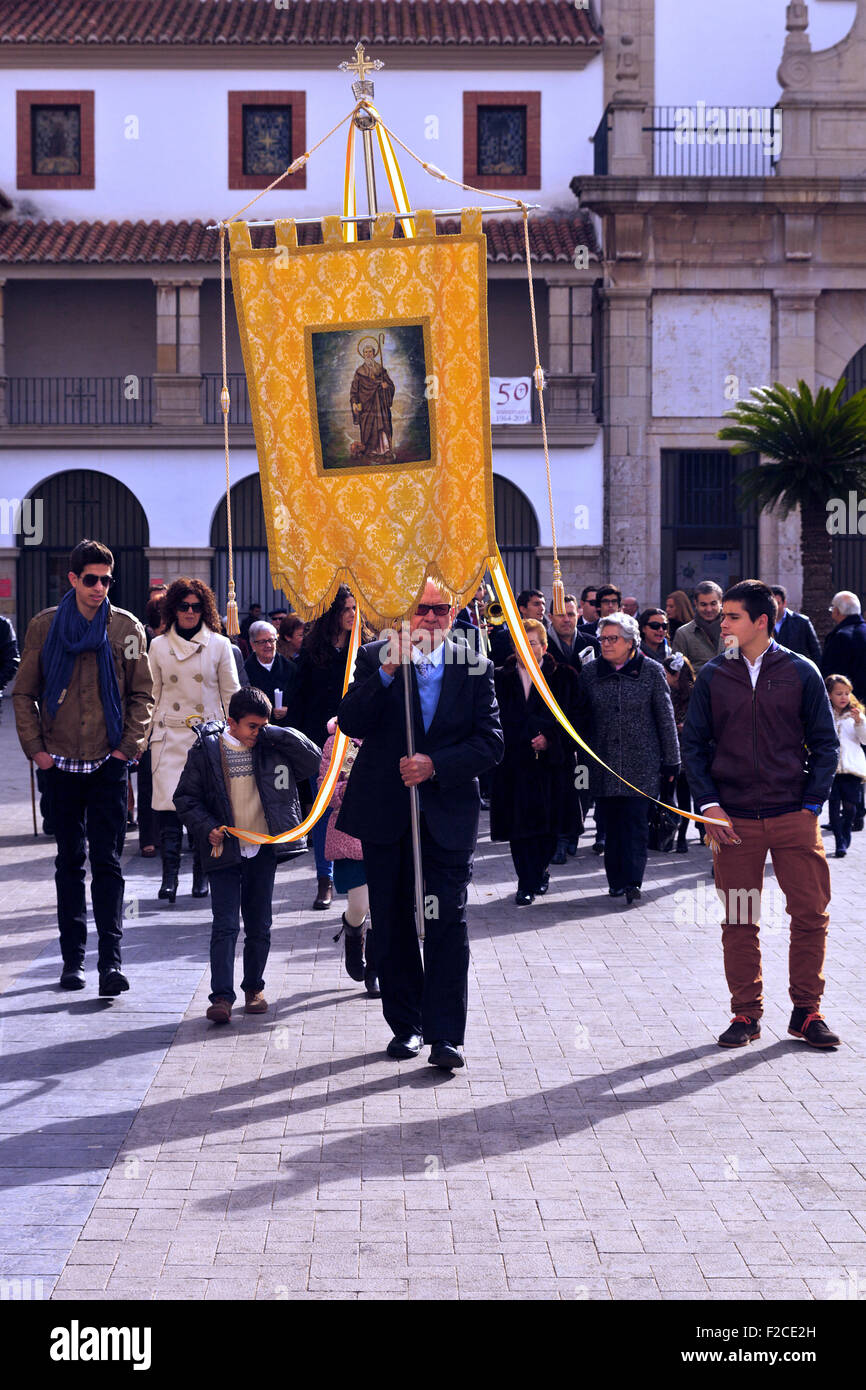 Segnung der Tiere Festival Eröffnung Parade in Nules, Spanien Stockfoto