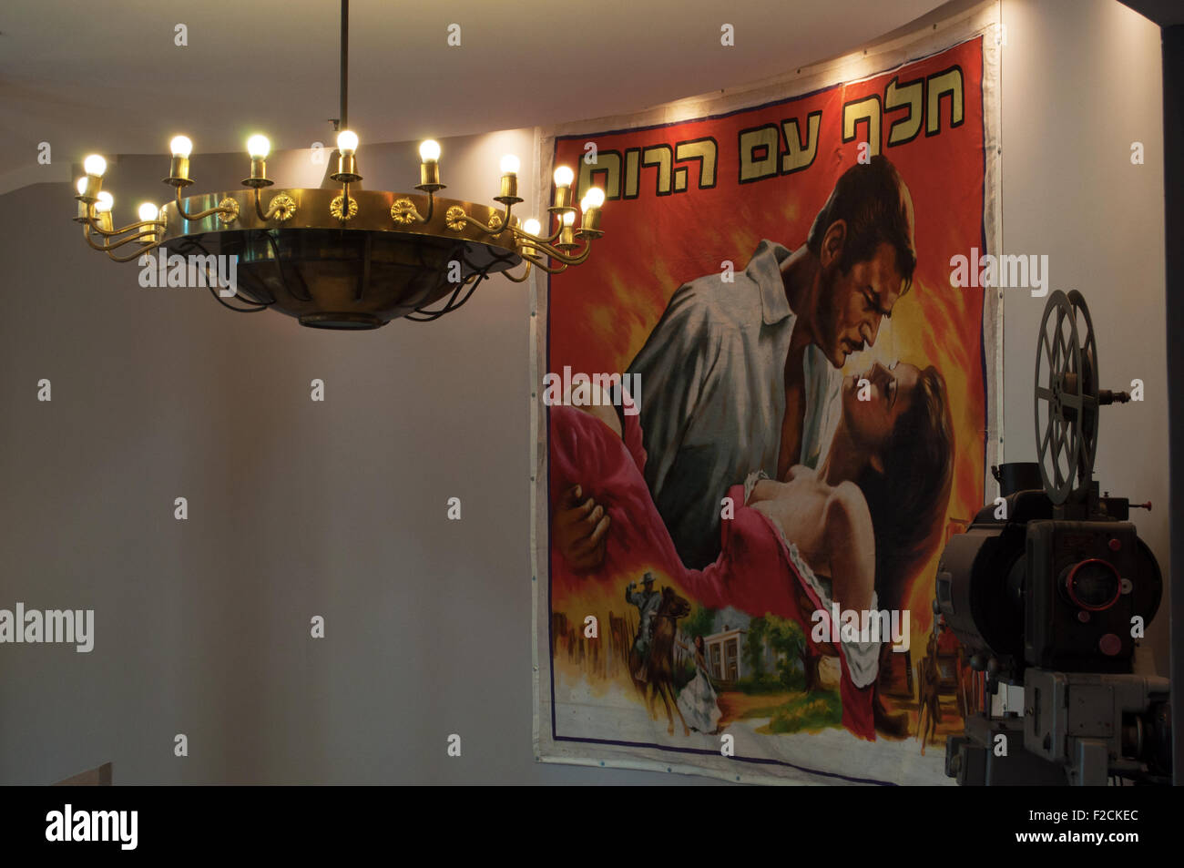 Tel Aviv, Israel: ein Poster von gegangen mit dem Wind im Kino-Hotel, untergebracht in einem umgebauten Kino in der Nähe von Dizengoff-Platz Stockfoto