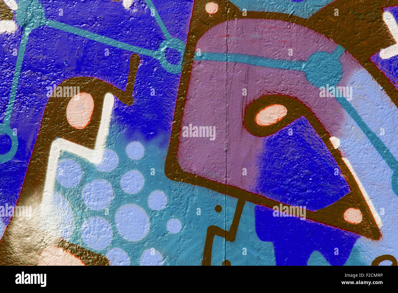 Graffiti wall Hintergrund / Nahaufnahme Stockfoto