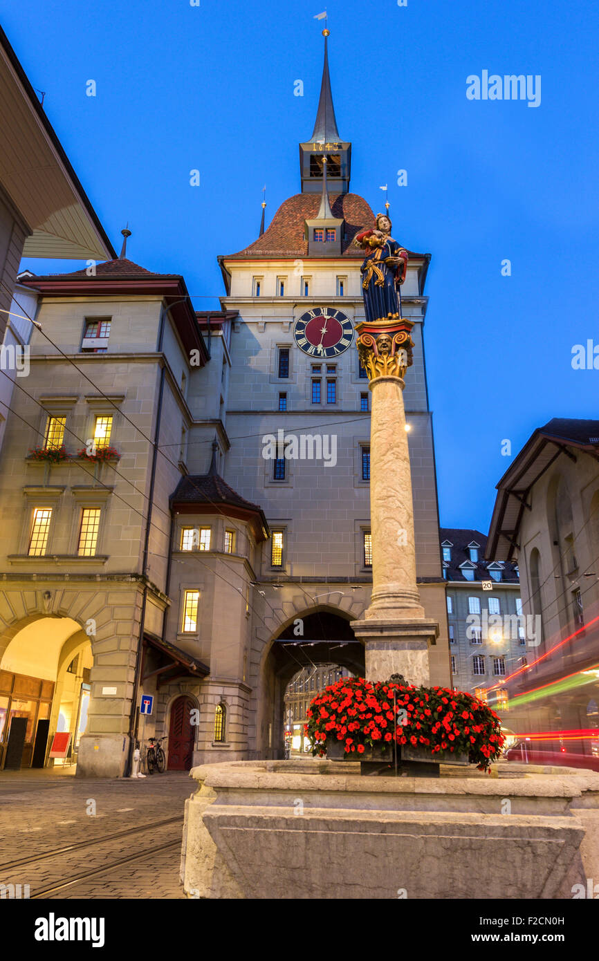 Käfigturm - ein mittelalterlicher Turm in Bern in der Schweiz Stockfoto