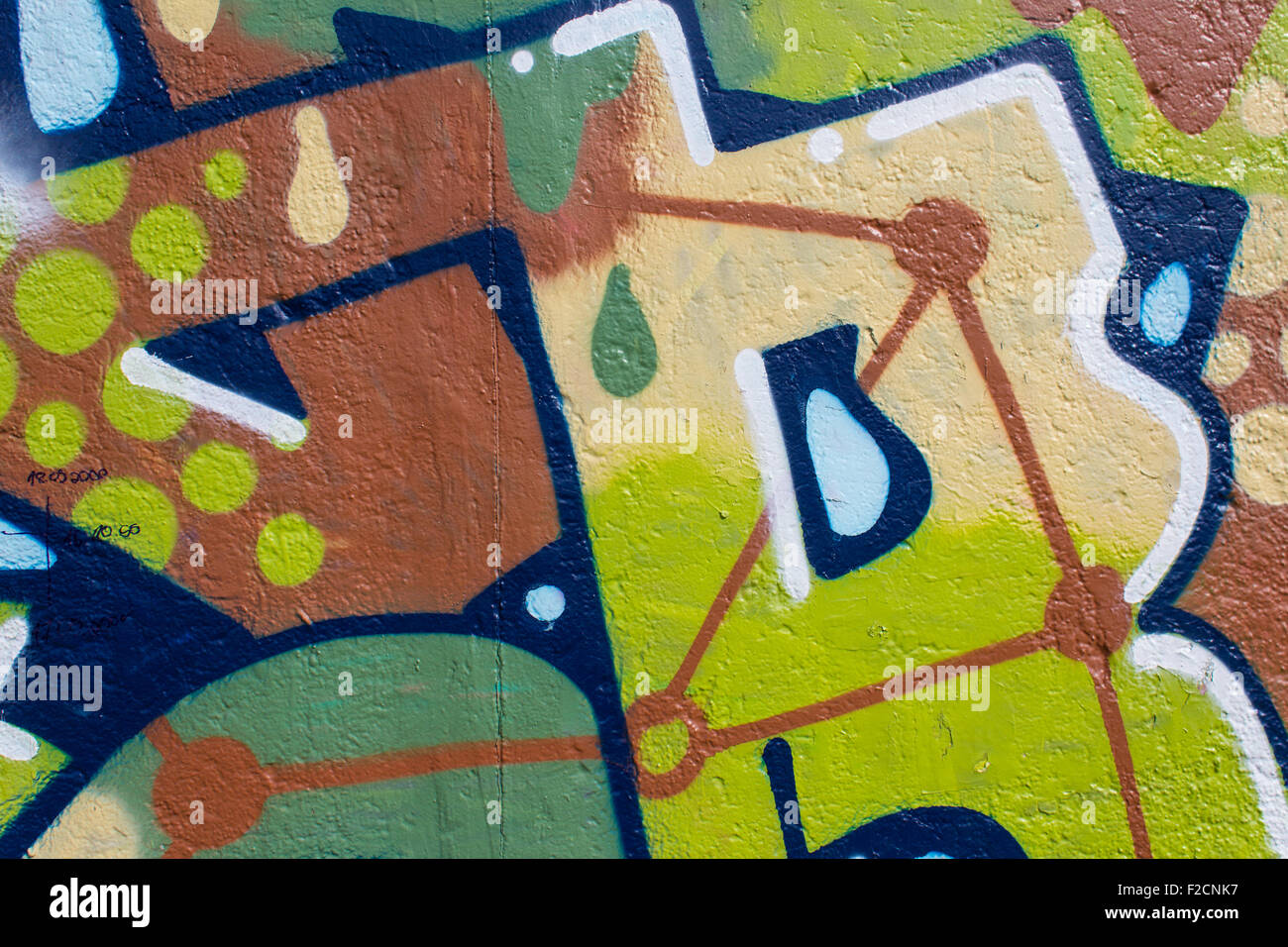 Graffiti malen closeup.graffiti Kunstwerk Makro Stockfoto