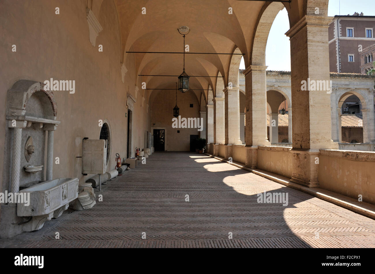 Italien, Rom, Palazzo Venezia, Loggia Stockfoto