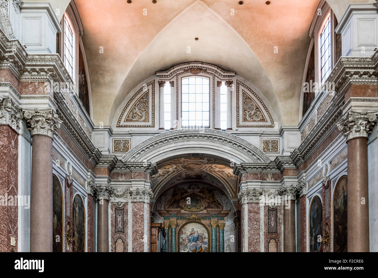 Querschiff Detail, Basilika St. Maria von den Engeln und den Märtyrern, Rom, Italien Stockfoto