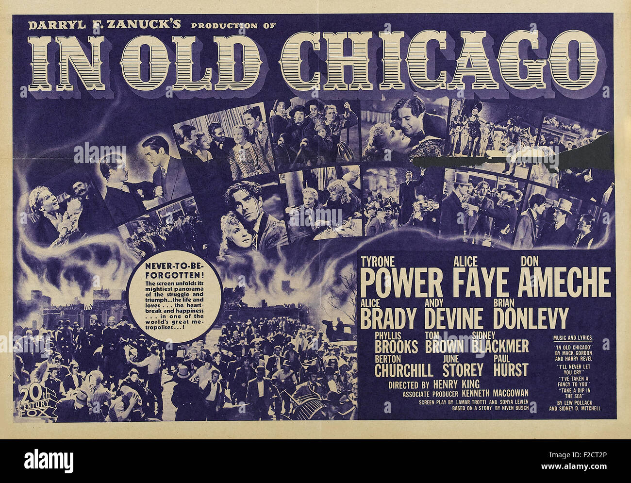 In Old Chicago 03 - Filmplakat Stockfoto