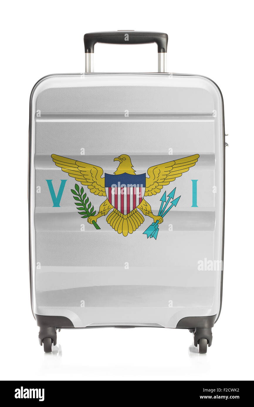 Koffer lackiert in uns State Flag Serie - Virgin Inseln von den Vereinigten Staaten Stockfoto