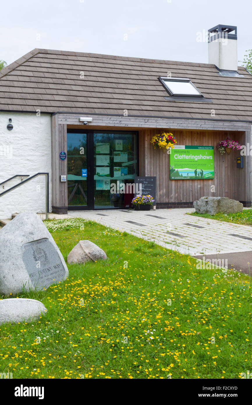 Clatteringshaw Besucherzentrum, Galloway Forest Park, Dumfries and Galloway, Schottland, Großbritannien Stockfoto