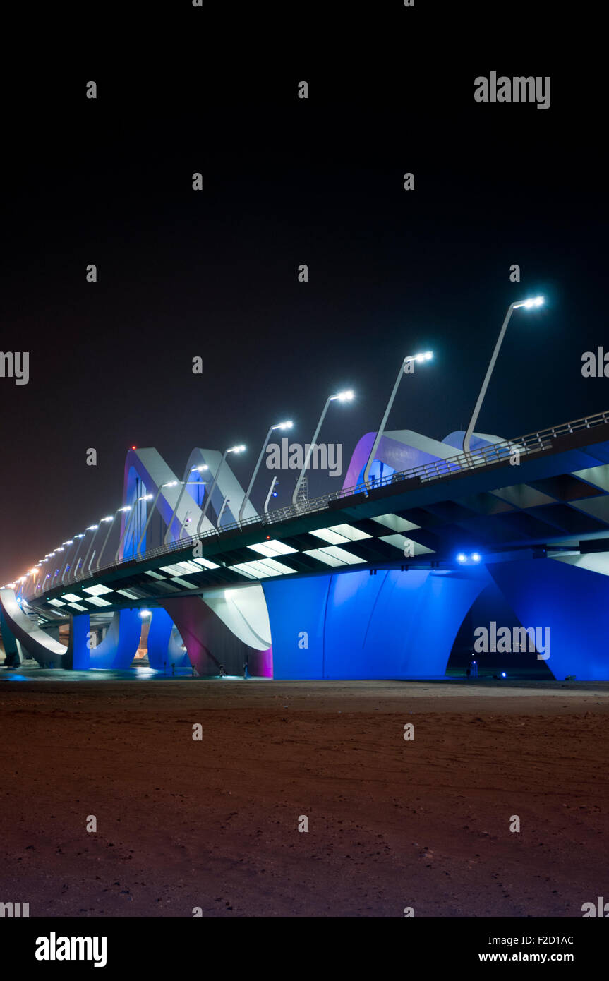 Salam Brücke in Abu Dhabi, Vereinigte Arabische Emirate Stockfoto