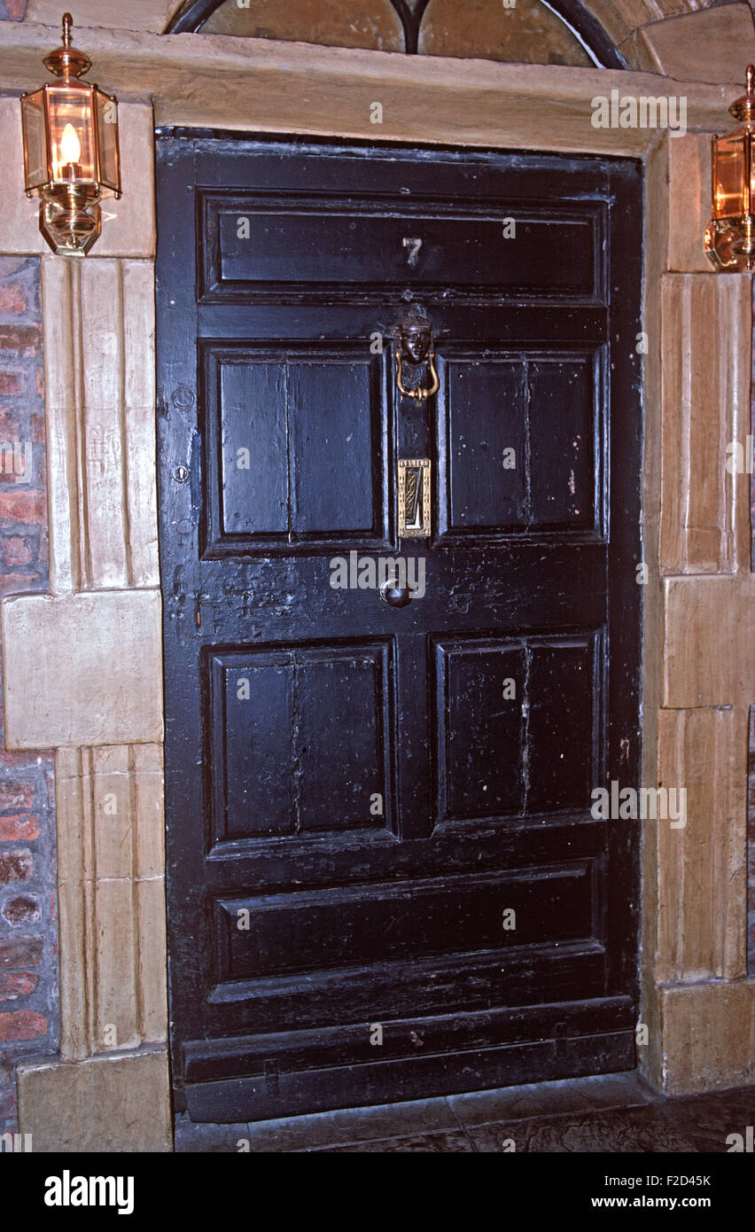 Eccles Street 7 Tür, wo Leopold Bloom seine epischen Tag in James Joyce 'Ulysses', Dublin, Irland begann Stockfoto