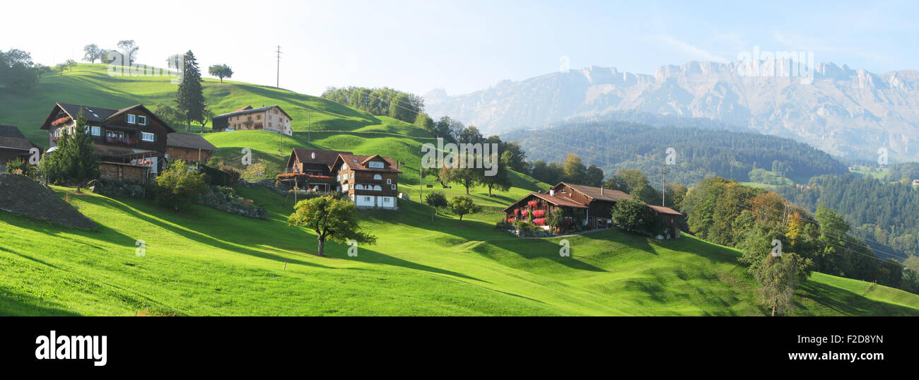 Malerische Aussicht in der Voralp, Schweiz Stockfoto