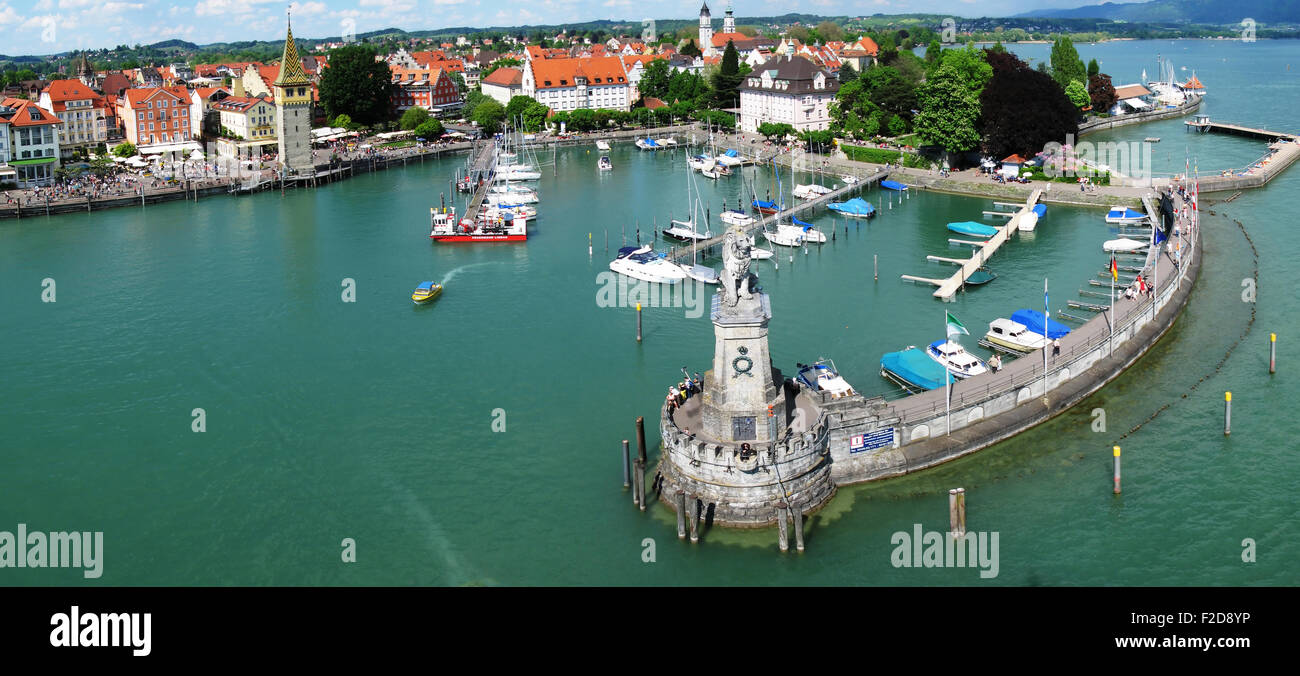 Hafen von Lindau Insel, Deutschland Stockfoto