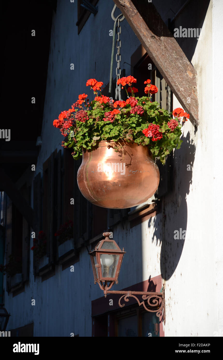 Flowers Outside Swiss House Stockfotos und -bilder Kaufen - Alamy