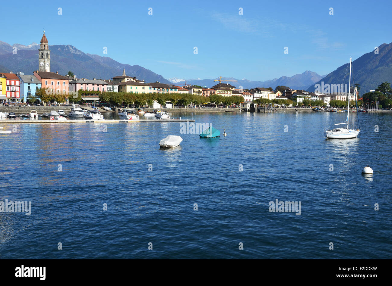 Ascona, greifen die berühmten Schweizer am Lago Maggiore Stockfoto