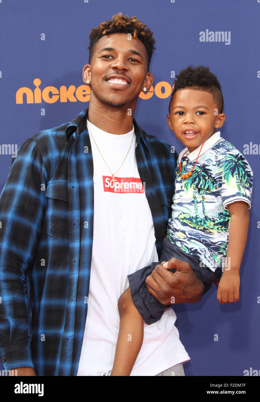 Nickelodeon Kids' Choice Awards Sport 2015 statt am UCLA Pauley Pavillion Featuring: Nick Young, Nick Young Jr.. Wo: Los Angeles, California, Vereinigte Staaten von Amerika bei: 16. Juli 2015 Stockfoto