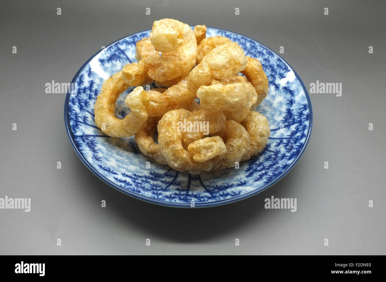 Schweinefleisch-Snack, Schwarte, Schweinefleisch kratzen, Schweinefleisch, Knistern Stockfoto