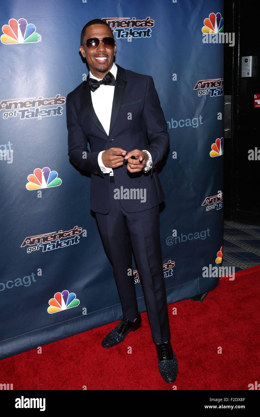 New York, USA. 16. Sep, 2015. Nick Cannon im Ankunftsbereich für AMERICA es GOT TALENT 10 Saisonfinale, Radio City Music Hall, New York, NY 16. September 2015. Bildnachweis: Everett Collection Inc/Alamy Live-Nachrichten Stockfoto