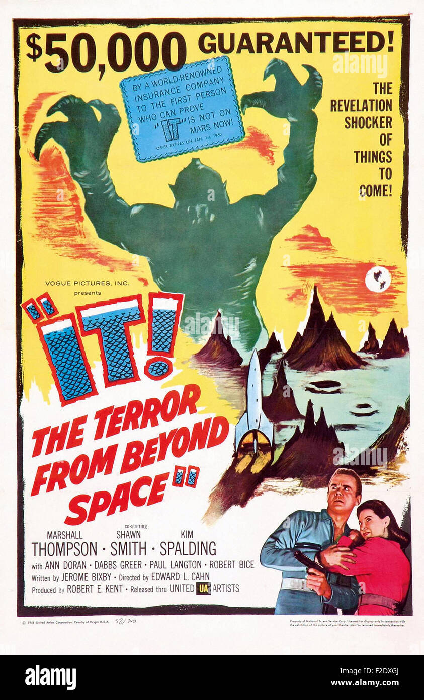 Es, den Terror aus dem Jenseits Raum 01 - Filmplakat - B-Movie Stockfoto