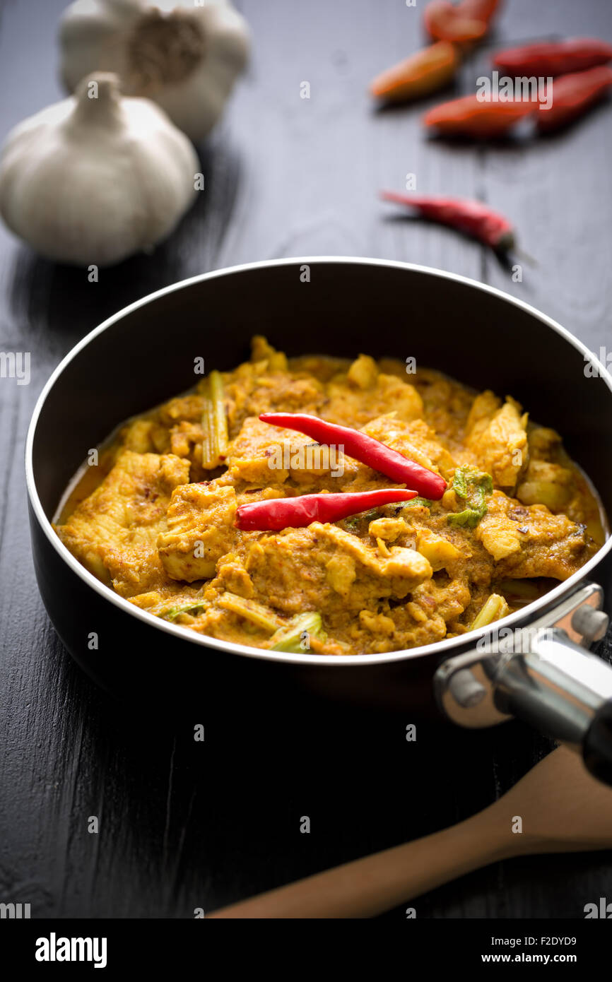 Traditionelle Thai Gewürz curry mit Huhn Rezept. Stockfoto