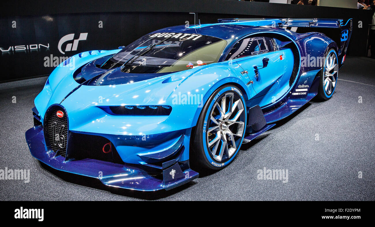 Bugatti Vision Gran Turismo, Motorshow, IAA, Frankfurt, Auto Show, stand Stockfoto