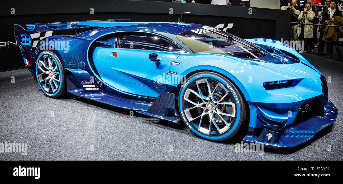 Bugatti Vision Gran Turismo, Motorshow, IAA, Frankfurt, Auto Show, stand Stockfoto