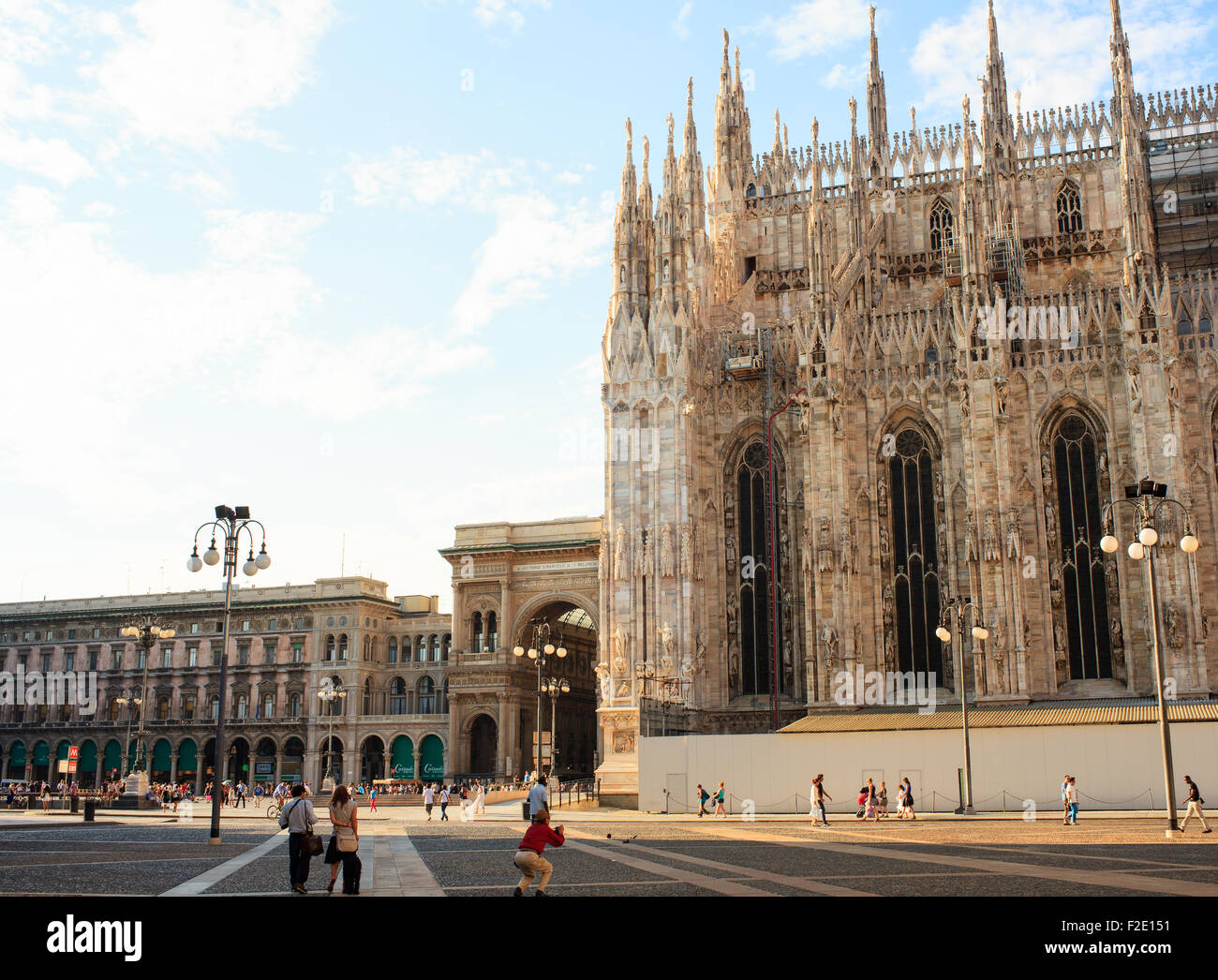 Blick auf den Duomo di Milano - Mailänder Dom in Italien Stockfoto