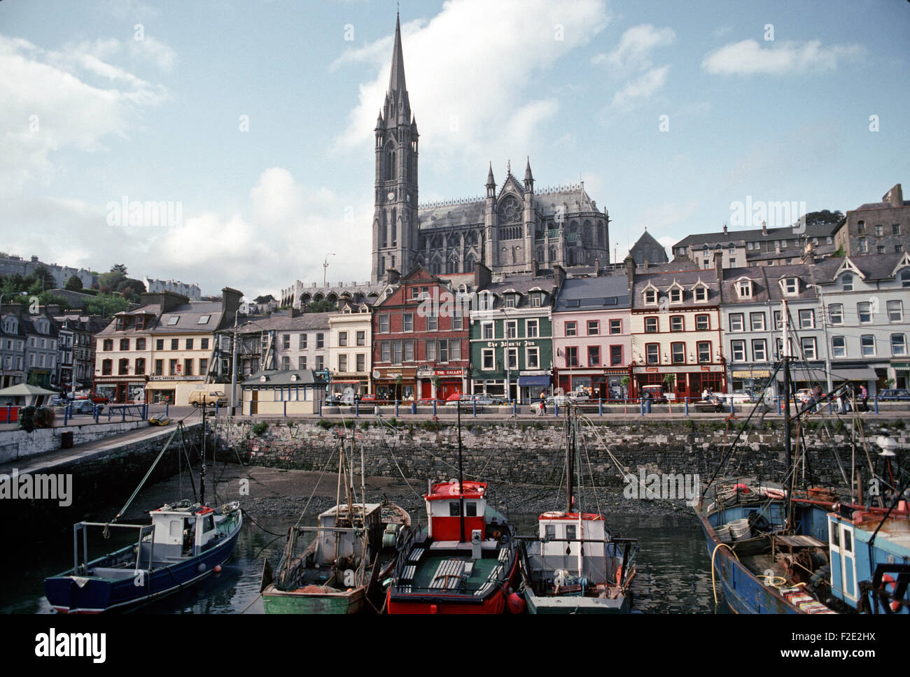 Cobh Hafen und Stadt, früher bekannt als Queenstown, County Cork, im Sinne des James Joyce 'Ulysses', Irland Stockfoto