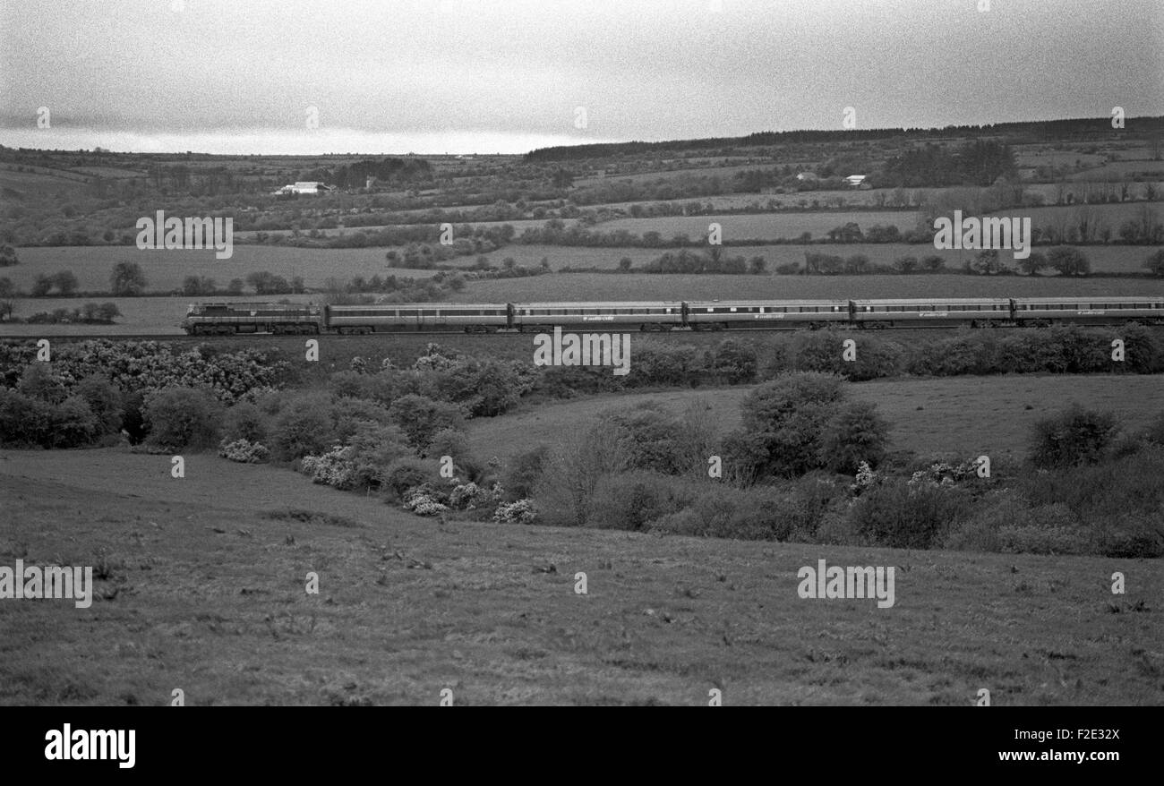 Irische Eisenbahn Intercity aus Kork, Malve. Im Sinne des James Joyce "Ein Porträt des Künstlers als junger Mann", Irland Stockfoto