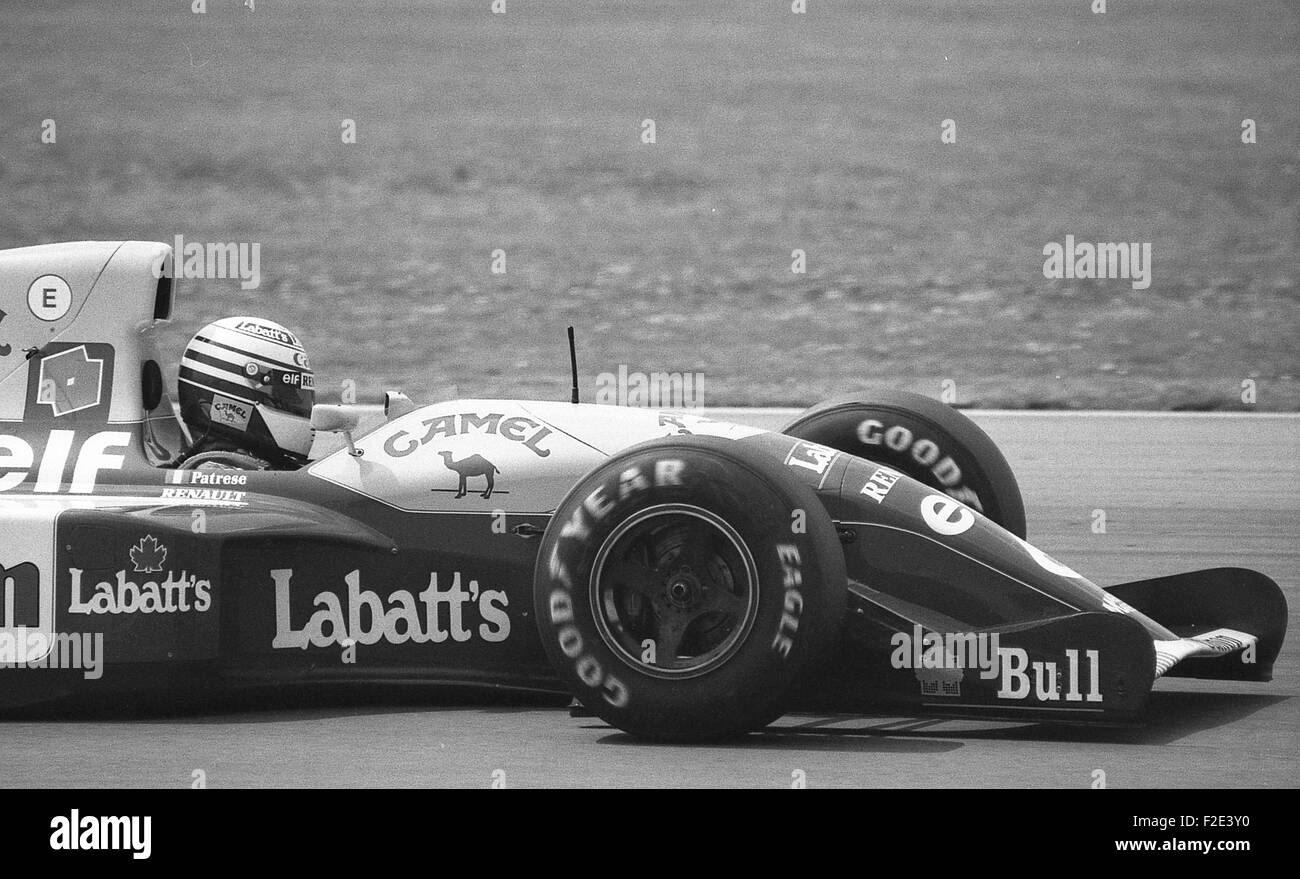 Ricardo patrese, f1 Reifen Test in Silverstone, Juni 1992 Stockfoto