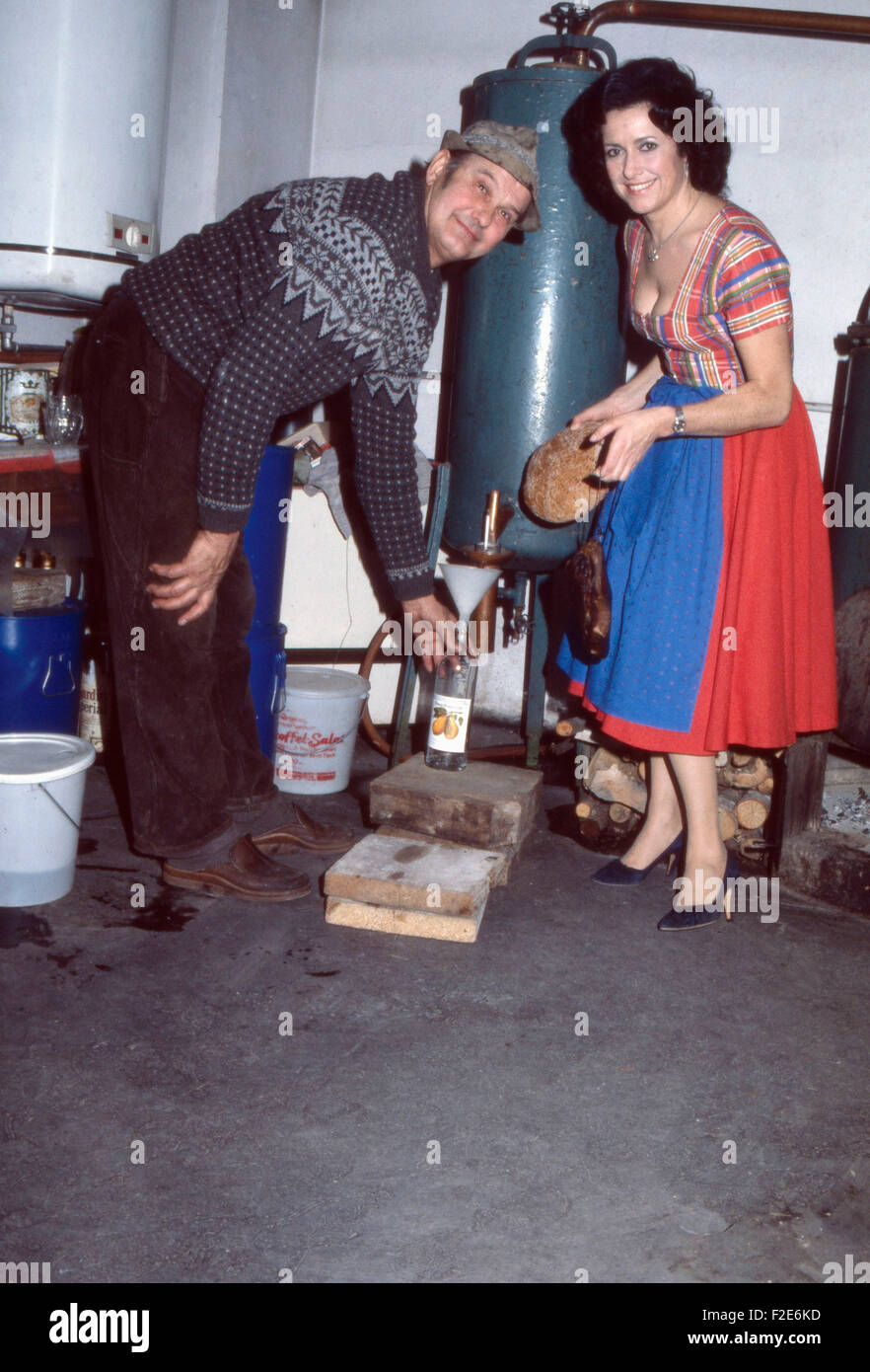 Deutsche volkstümliche Sängerin Lydia Huber und Jakob Kneißl, Deutschland 1980er Jahre. Deutsche