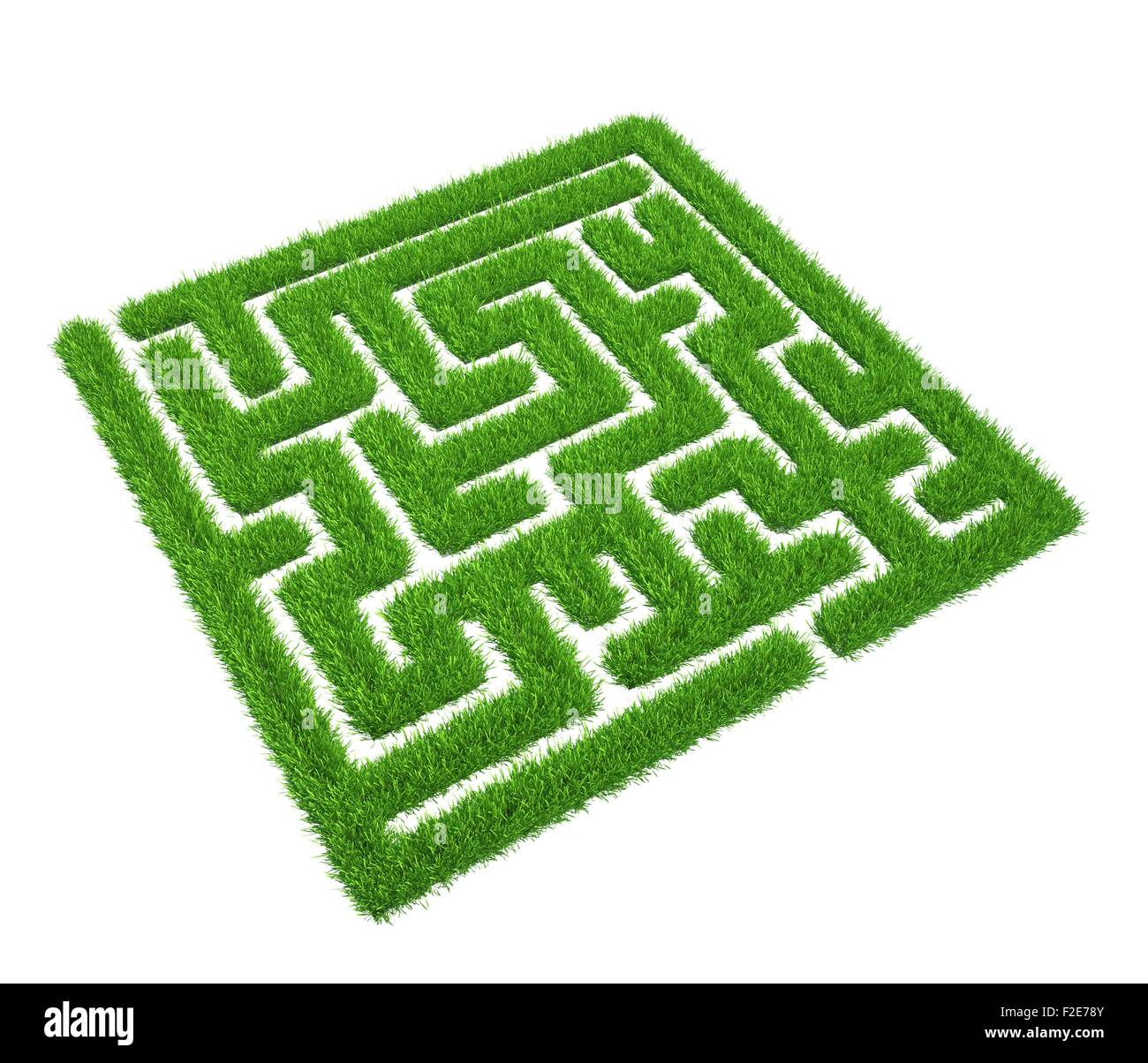 grünen Rasen-Labyrinth Stockfoto