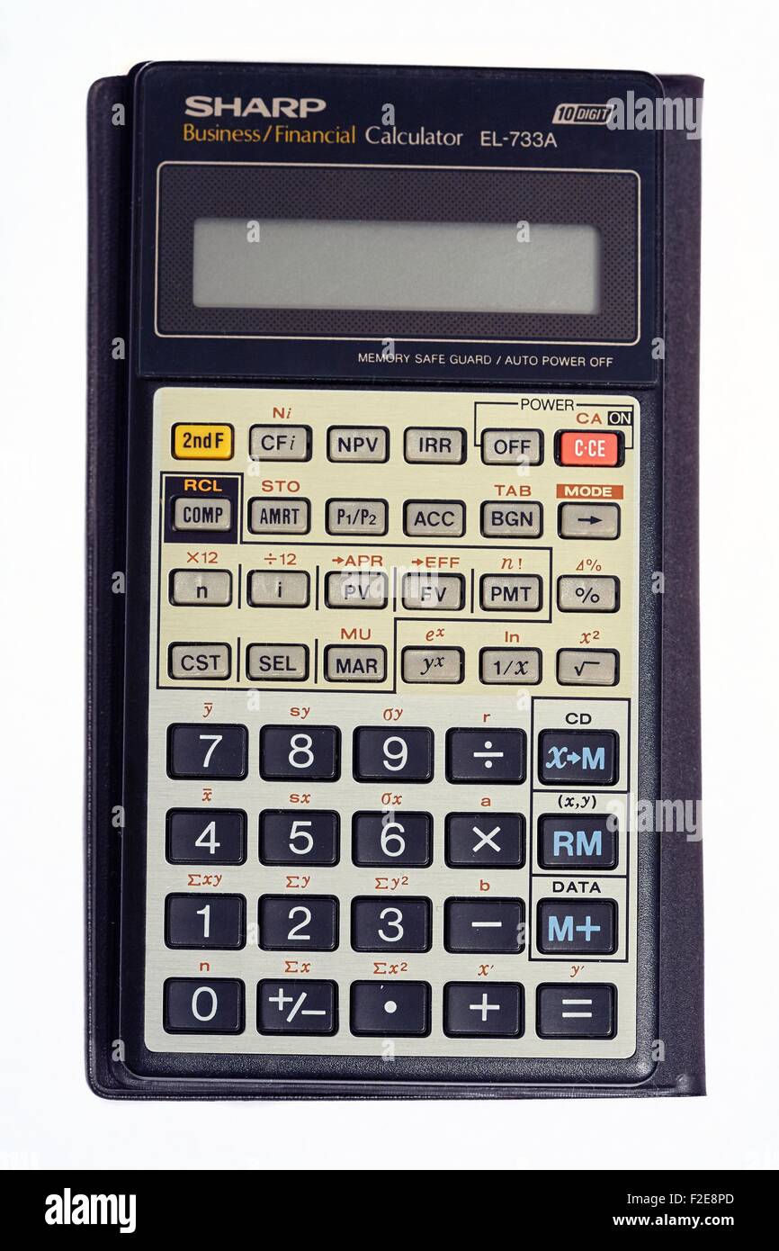 Scharfen Business Finanz-Taschenrechner EL-733A Stockfoto