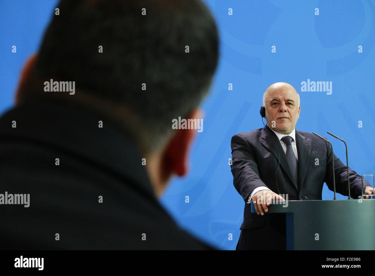 Haider al Abadi - Treffen der dt. Bundeskanzlerin Mit Dem Irakischen Premierminister, Bundeskanzleramt, 6. Februar 2015, Berlin. Stockfoto