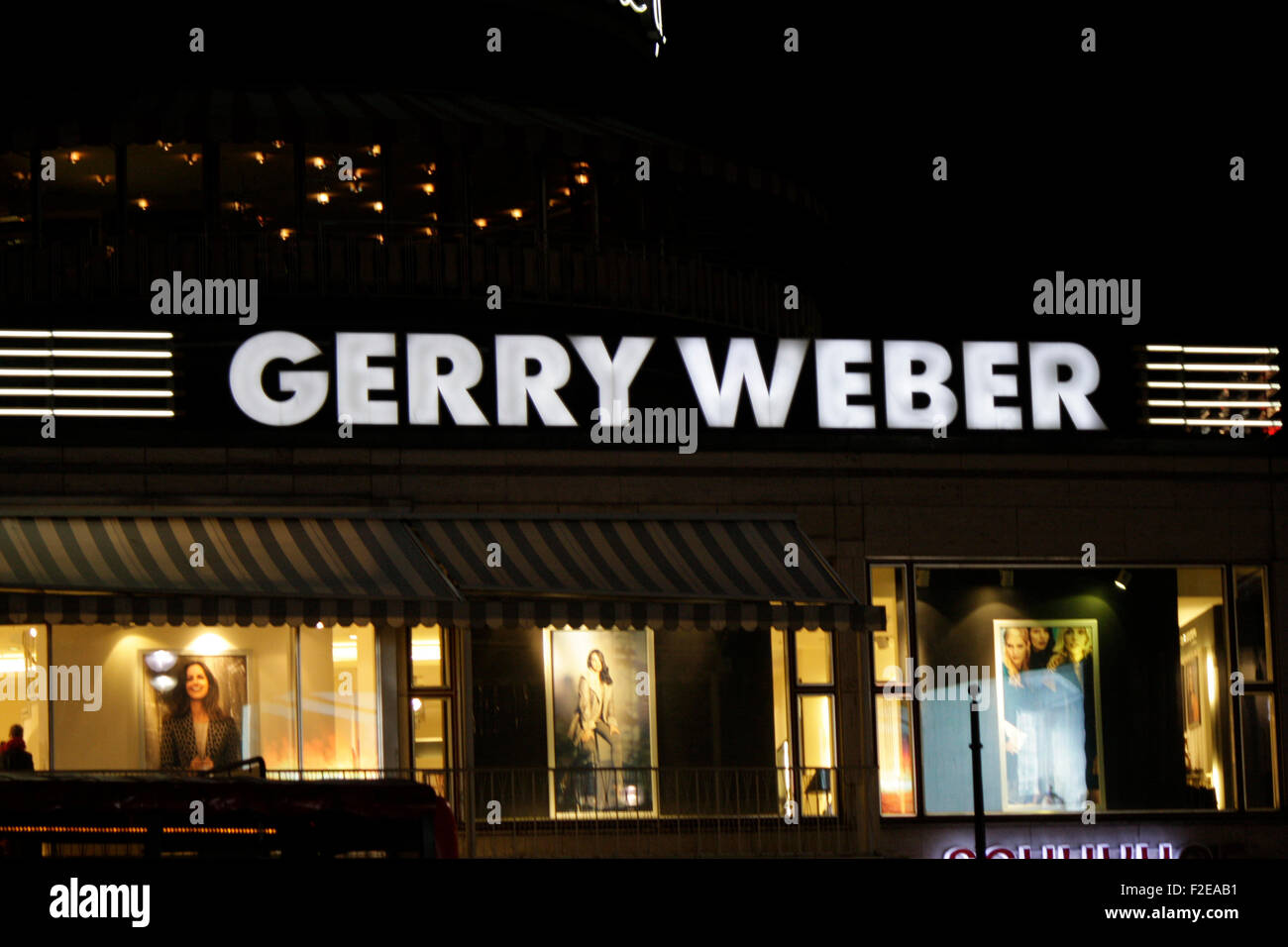NOVEMBER 2013 - BERLIN: Marken: das Logo der Firma "Gerry Weber", Berlin. Stockfoto