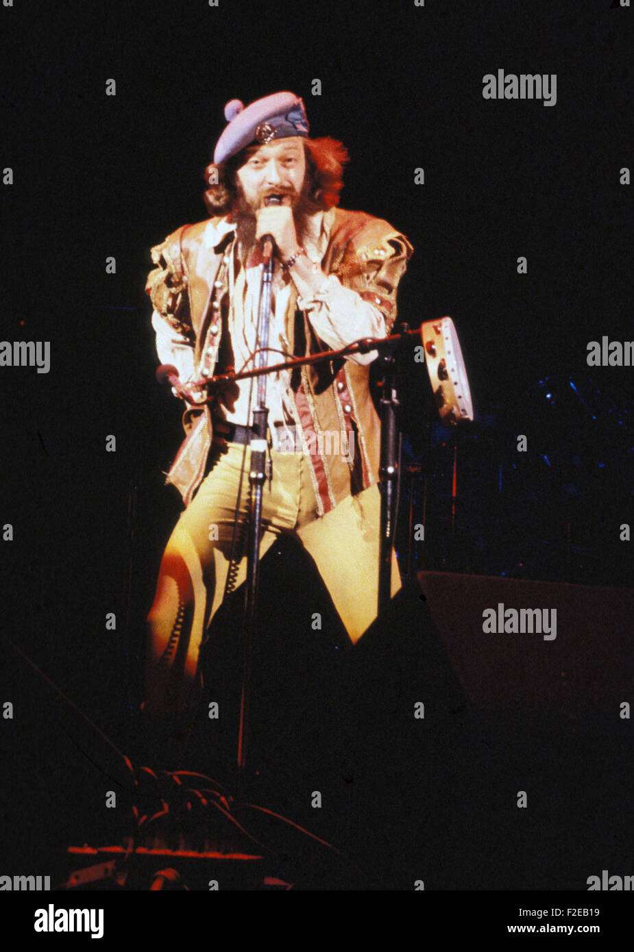 JETHRO TULL UK-Rock-Gruppe mit Ian Anderson über 1982 Stockfoto