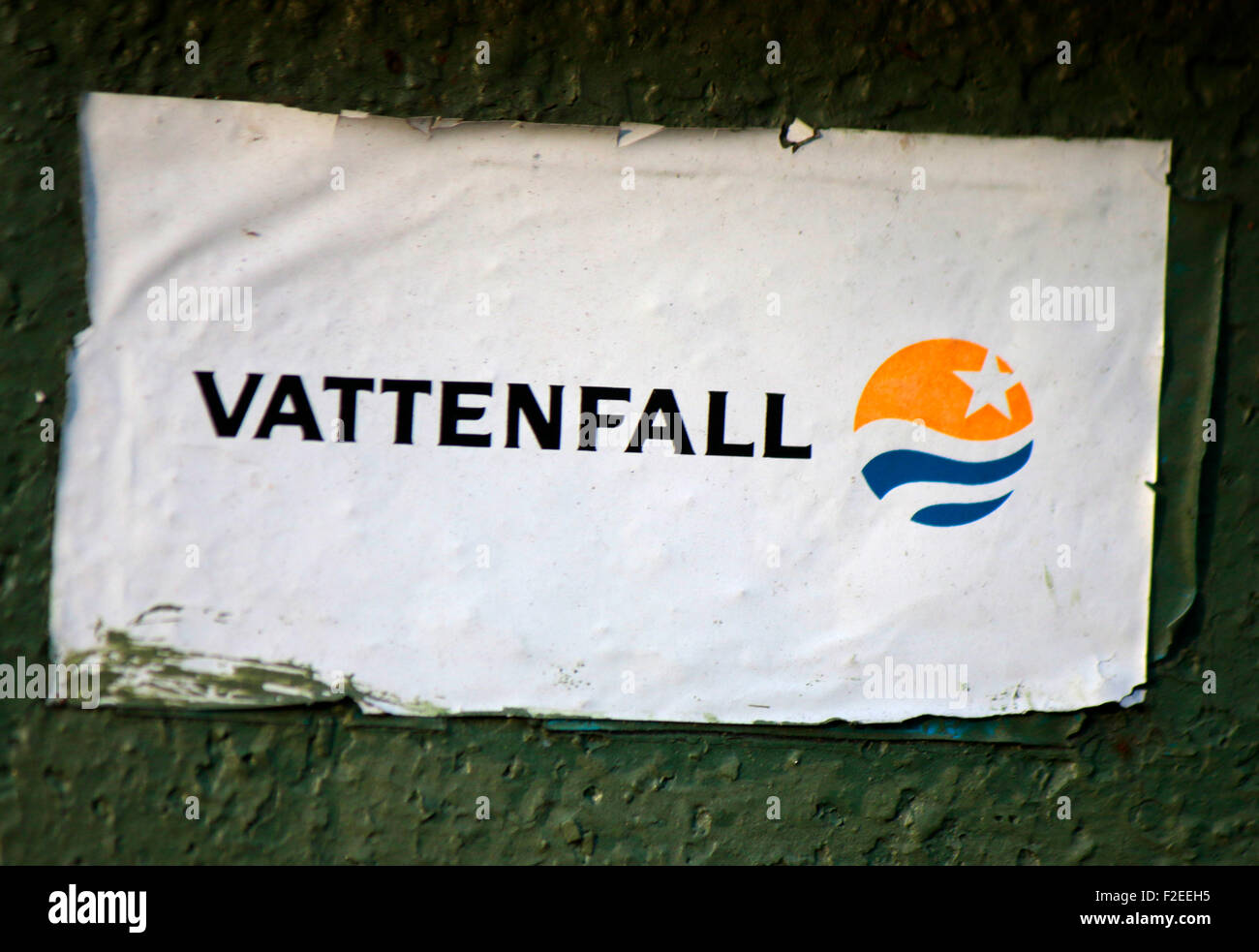 Markennamen: "Vattenfall", Berlin. Stockfoto