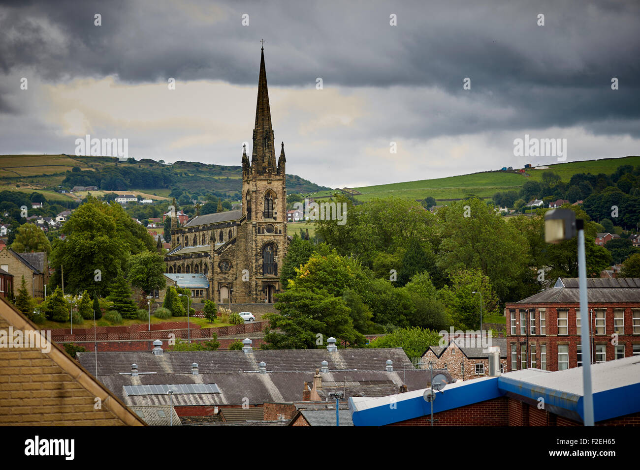 St. Pauls-Kirche ist im Brook Street, Macclesfield, Cheshire, England. Es ist eine aktive anglikanische Pfarrkirche im Dekanat m Stockfoto