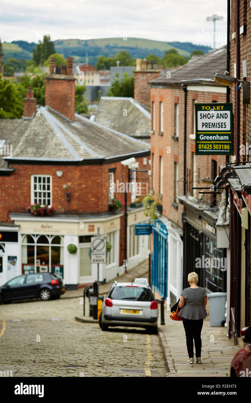 Church Street früher Churchwallgate in Macclesfield in Cheshire UK UK Großbritannien britische Großbritannien Europa Europäische Stockfoto