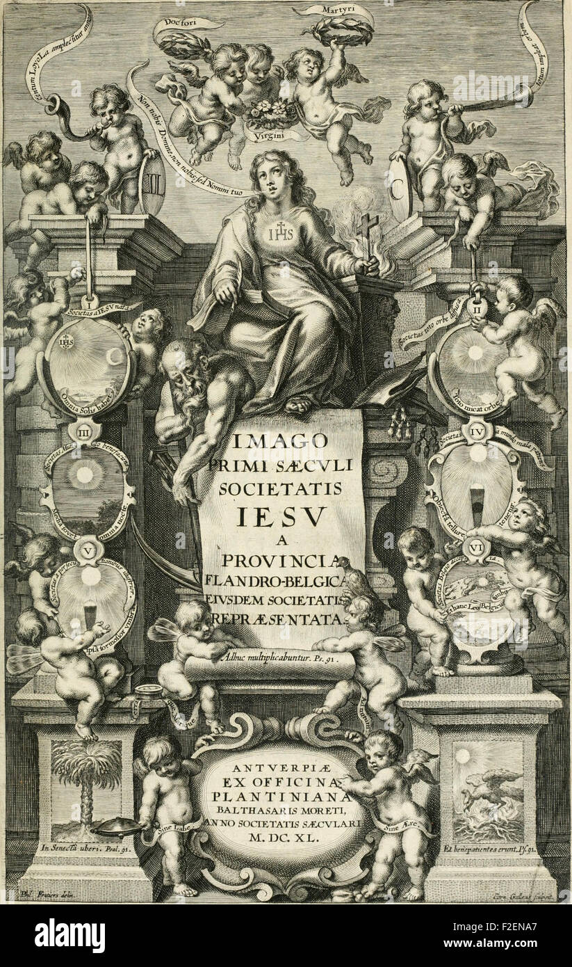 Imago Primi Sæcvli Societatis Iesv eine Provincia Flandro-Belgica Eivsdem Jesu‹ Repræsentata (1640) Stockfoto