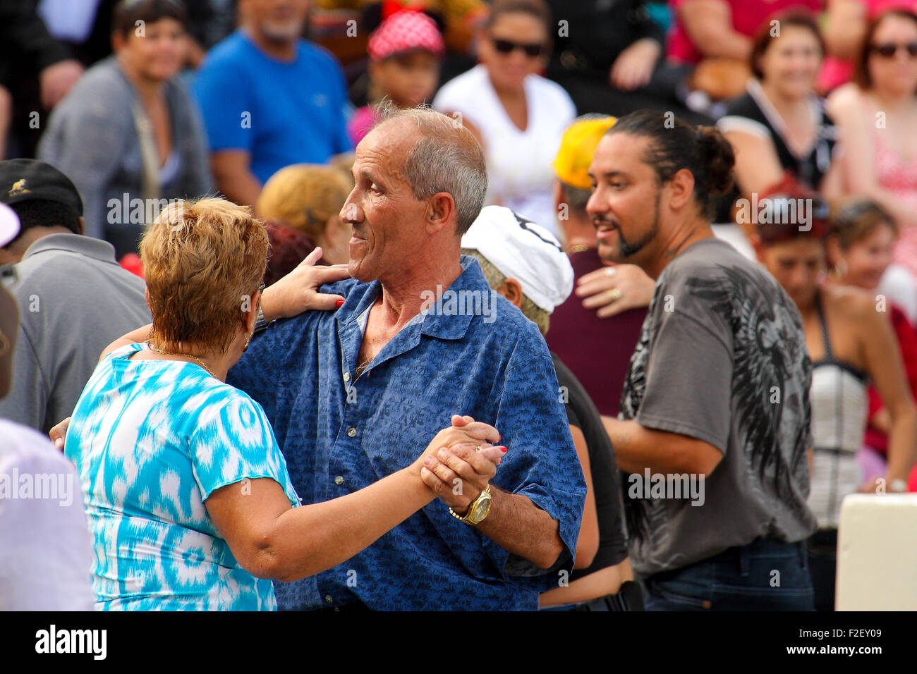 Amerika-Usa-Florida-Miami-Miami Kuba Menschen am Hafen Stockfoto