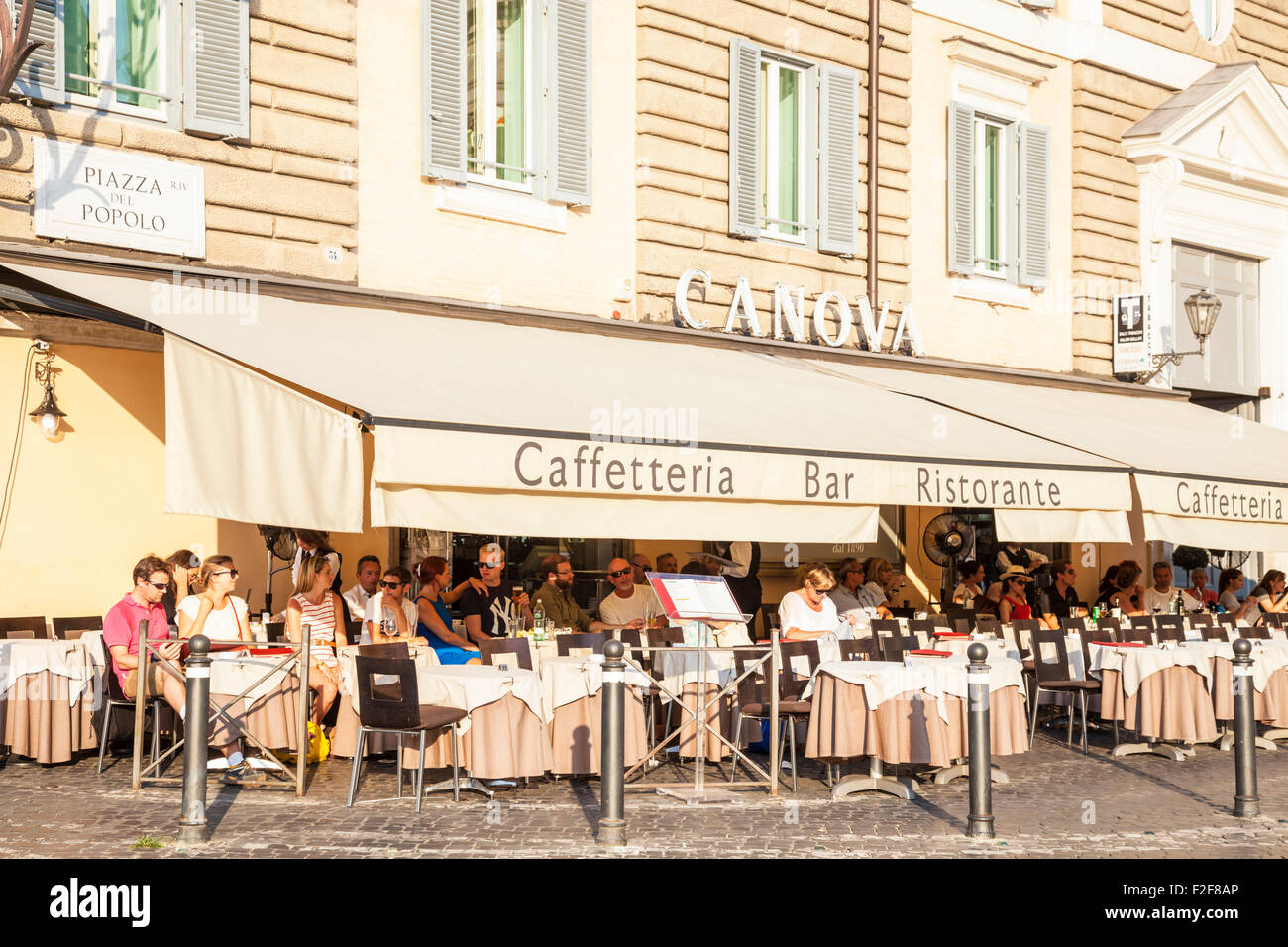 Berühmte Ristorante Canova auf der Piazza del Popolo, Rom Roma-Lazio Italien EU-Europa Stockfoto