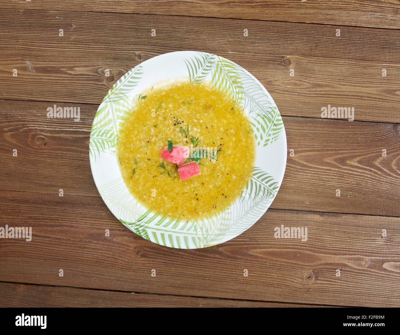 Partan Bree - Meeresfrüchte Suppe Schottland. Stockfoto